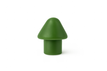 Green minimalistic 3d tree icon rendering