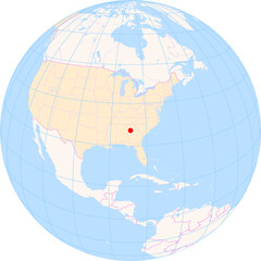 Location Map of Hartsfield&ndash;Jackson Atlanta Int. Airport (Atlanta, Georgia, United States). IATA-code: ATL. No labels at all.