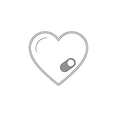 Conceptual illustration of a heart as a tin can with a ring pull opener