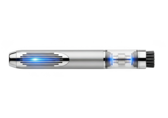 Futuristic sonic toothbrush isolated on transparent background for dental hygiene and oral care