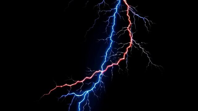 Light effect graphic movment.Lightning power color line,Bright flash thunder