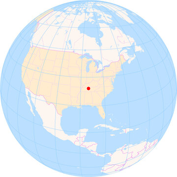 Location Map of Nashville Int. Airport (Nashville, Tennessee, United States). IATA-code: BNA. No labels at all.