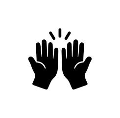 Modern Silhouette High Five Gesture, Collaboration, and Celebration Icon