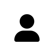 Simple Silhouette Profile User Icon Illustration Element Symbol Design