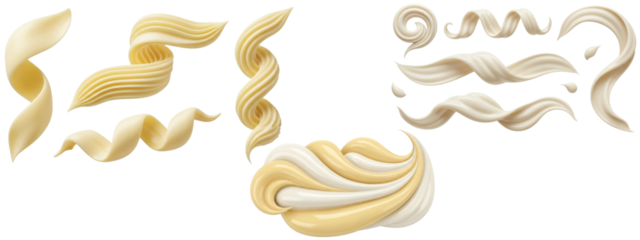 Golden and White Swirl Elements – Elegant Decorative Food Design Background