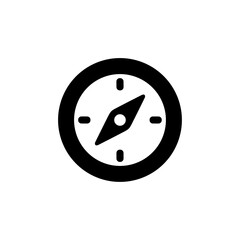 Fototapeta premium Bold Line Style Simple Compass Navigation Tool Directional Symbol Icon