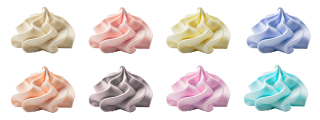 Pastel Meringue Swirl Grid – Soft Color Dessert Pattern for Sweet Artwork
