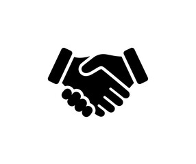 Simple Silhouette Handshake Partnership Agreement Successful Negotiation Business Symbol