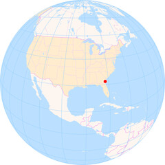 Location Map of Brunswick Golden Isles Airport (Brunswick, Georgia, United States). IATA-code: BQK. No labels at all.