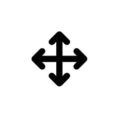Obraz premium Simple Flat Directional Arrows Pointing Away from Center Navigation Icon