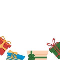 Bottom Chirstmas Gift Corner Frame Holiday Layout