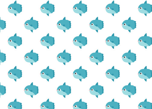 マンボウ　パターン壁紙