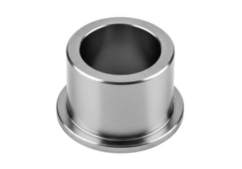 Metal sleeve bearing isolated on transparent background for industrial machinery and automotive parts