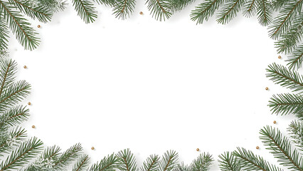 christmas tree branches frame