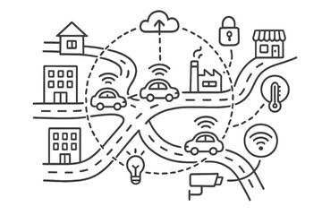 Global network of smart city infrastructure connecting autonomous vehicles and Internet of Things devices