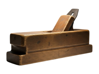 Antique wooden hand plane tool for woodworking