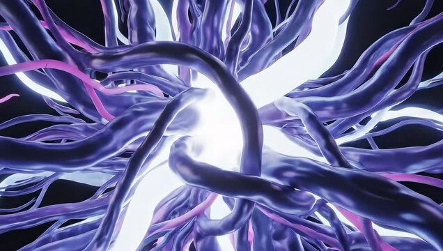 Abstract flowing neon lines background animation loop for presentation and motion graphics video effects