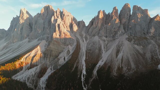 Seceda Mountain In Puez Odle Nature Park in Val Gardena. Dolomites, Italy