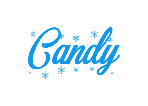 Candy, Christmas vector font
Vector font word on a white background