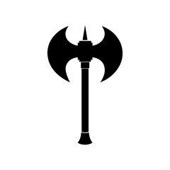 Simple Battle Axe Icon Clean Single Weapon Graphic Minimal Design Line Art Vector illustration