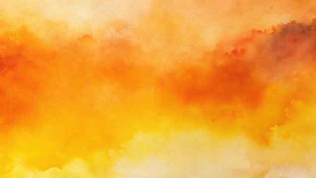Vibrant orange and yellow hues merged in a watercolor background