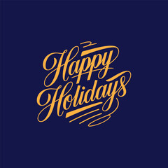 Happy Holidays Calligraphy Lettering Design