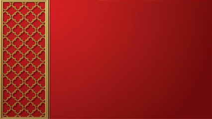 red background with golden frame