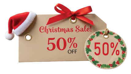 christmas sale tag