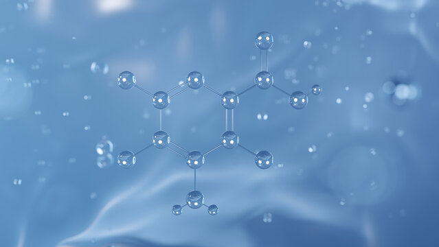 picloram molecular structure, 3d model molecule, herbicide structural chemical formula view from a microscope