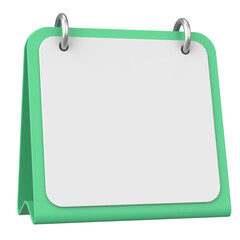 Empty calendar. 3D calendar. 3D illustration.