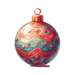 Obraz premium Christmas ball illustration design