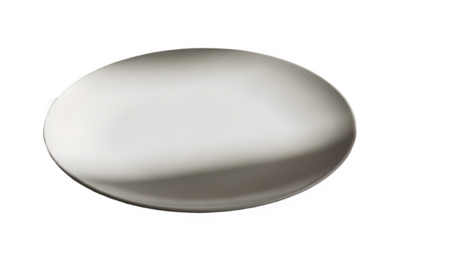 A smooth white sphere against a dark background
