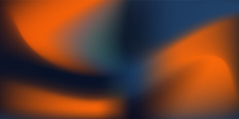 Abstract dark blue orange wavy gradient background with grainy design art good nice soft modern simple flow © MAULIDIARDAN