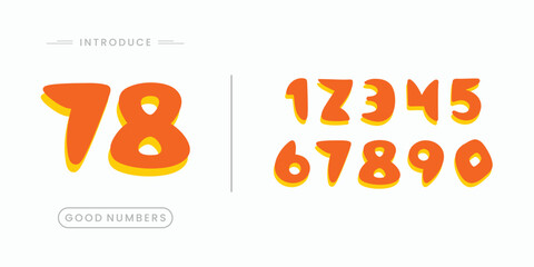 Basic numbers vector simple geometry shapes' numerals. font alphabet vector illustrations.