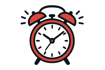 Classic twin bell alarm clock ringing loudly