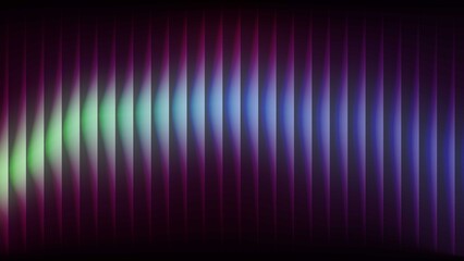 Abstract vertical light streaks with purple and green hues