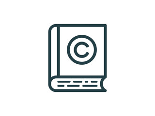 A book cover displaying the copyright symbol, representing intellectual property and legal protection for creative works.