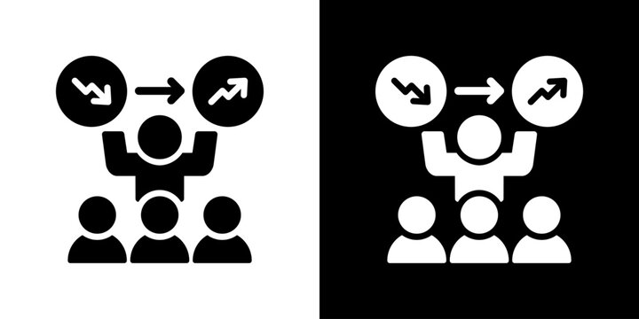 Coaching Icon Vector Illustration. Flat Style Design Created For Creative Flexibility In Light And Dark Versions. 