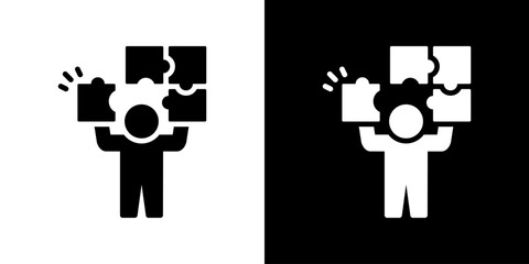 Problem Solving Icon Vector Illustration. Flat Style Design Created For Creative Flexibility In Light And Dark Versions. 