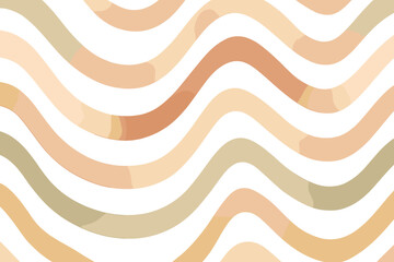 Modern seamless abstract wavy striped pattern background design in neutral earthy color palette
