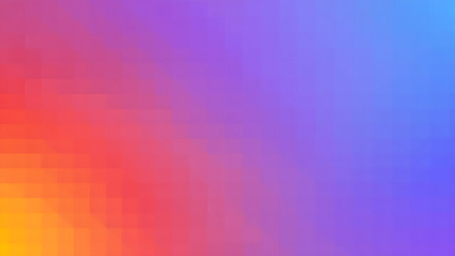 Vibrant gradient of mosaic squares transitioning from warm to cool colors
