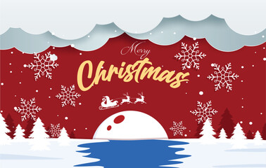 Merry Christmas greetings vector design