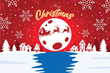 Merry Christmas greetings vector design