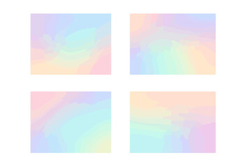 Naklejka premium Abstract holographic gradient backgrounds with soft pastel colors and smooth transitions