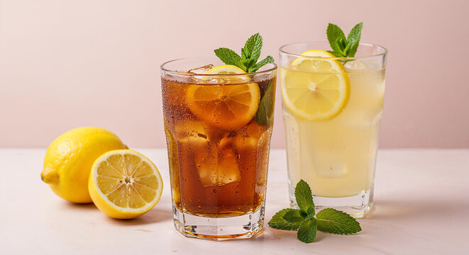 Arnold Palmer mocktails (iced tea and lemonade mix 