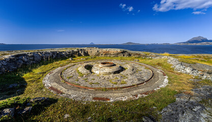 World War II Coastal Gun Emplacement in Gr&oslash;nsvik, Norway