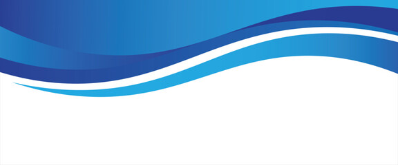 Blue and white business wave banner background. vector eps10