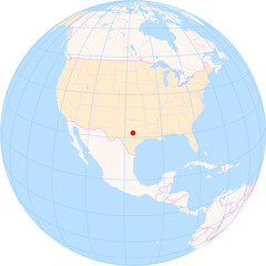 Location Map of Killeen Regional Airport&nbsp; -  Robert Gray Army Airfield (Killeen, Texas, United States). IATA-code: GRK. No labels at all.