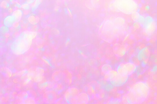 Iridescent prism light background with sparkling bokeh and soft pastel highlights - Powered by Adobe