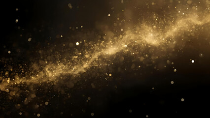 Fototapeta premium Golden magical dust trail overlay